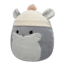 SQUISHMALLOWS Camilo the Grey Chinchilla with Tan Beanie