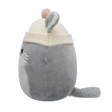 SQUISHMALLOWS Camilo the Grey Chinchilla with Tan Beanie