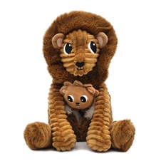 PTIPOTOS Plush lion Graou brown - mother with baby