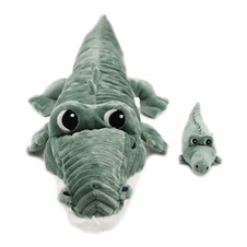 PTIPOTOS Plush crocodile Croketou green - mother with baby