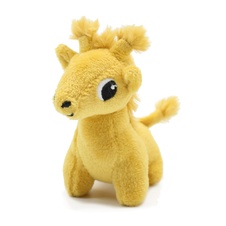 PTIPOTOS Plush girafe Loncou mustard - mother with baby