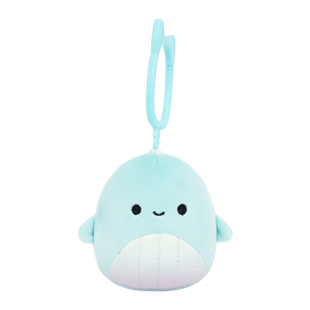 SQUISHMALLOWS Clip-On Shah the Whale W/Rainbow Belly 