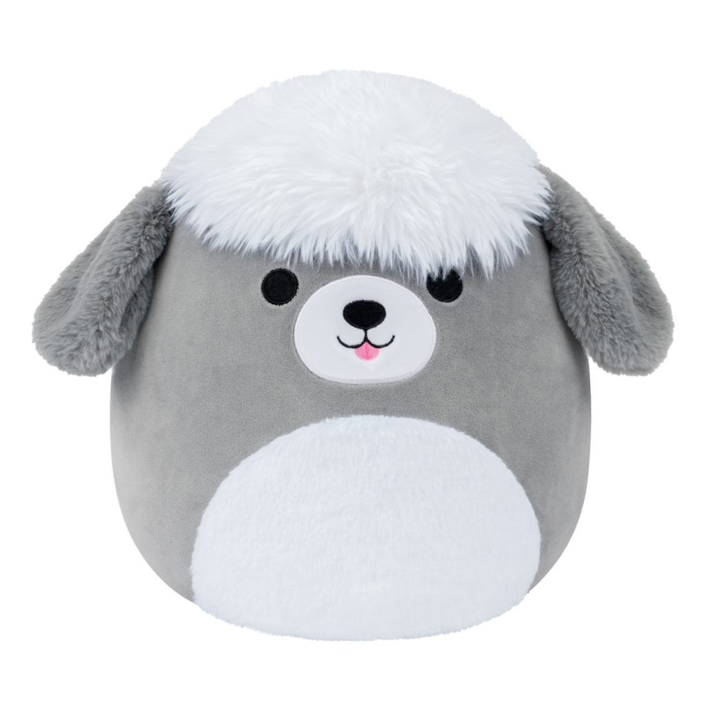 SQUISHMALLOWS Arnold the Grey and White Sheepdog, 13 cm