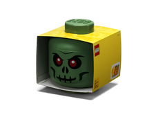 LEGO Storage Head (large) - Green Skeleton