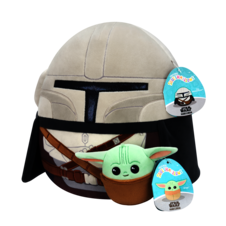 SQUISHMALLOWS Star Wars the Mandalorian 30 cm with Grogu 9 cm