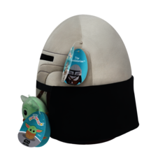 SQUISHMALLOWS Star Wars the Mandalorian 30 cm with Grogu 9 cm