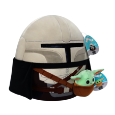 SQUISHMALLOWS Star Wars the Mandalorian 30 cm with Grogu 9 cm