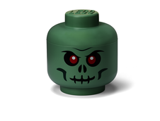 LEGO Storage Head (large) - Green Skeleton