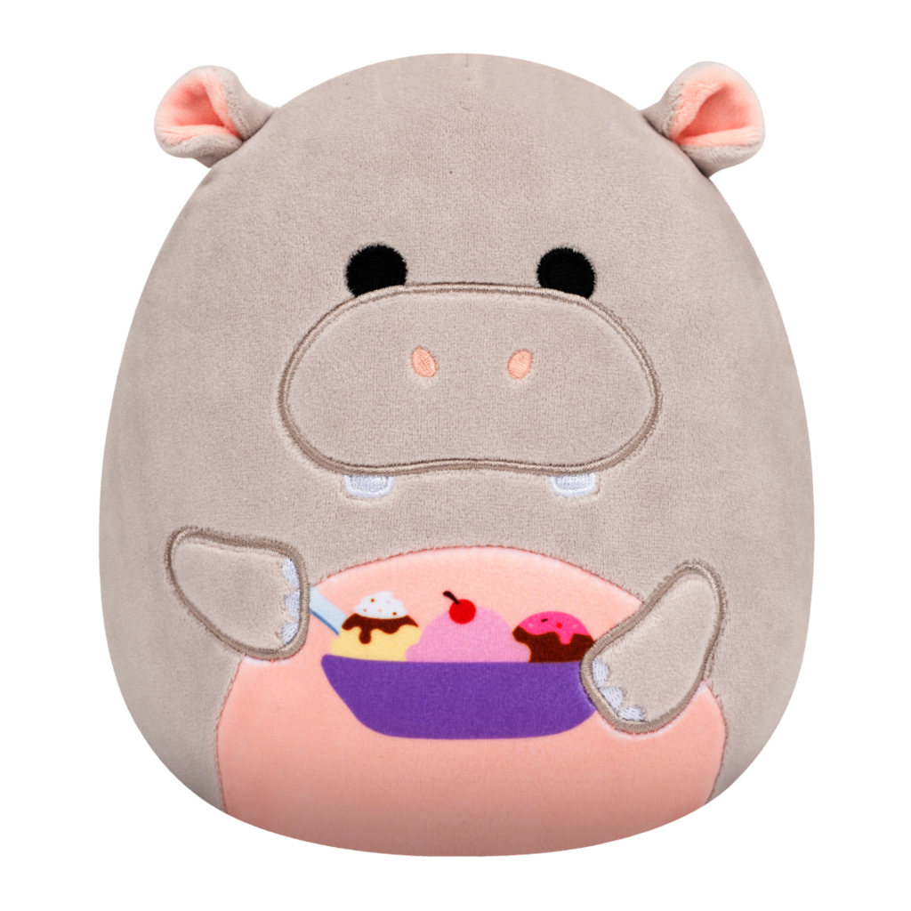 SQUISHMALLOWS Sivý hroch so zmrzlinou - Harrison