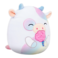 SQUISHMALLOWS Krava s cukrovou vatou - Belozi, 13 cm