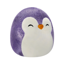 SQUISHMALLOWS Fialový tučniak - Elle, 13 cm