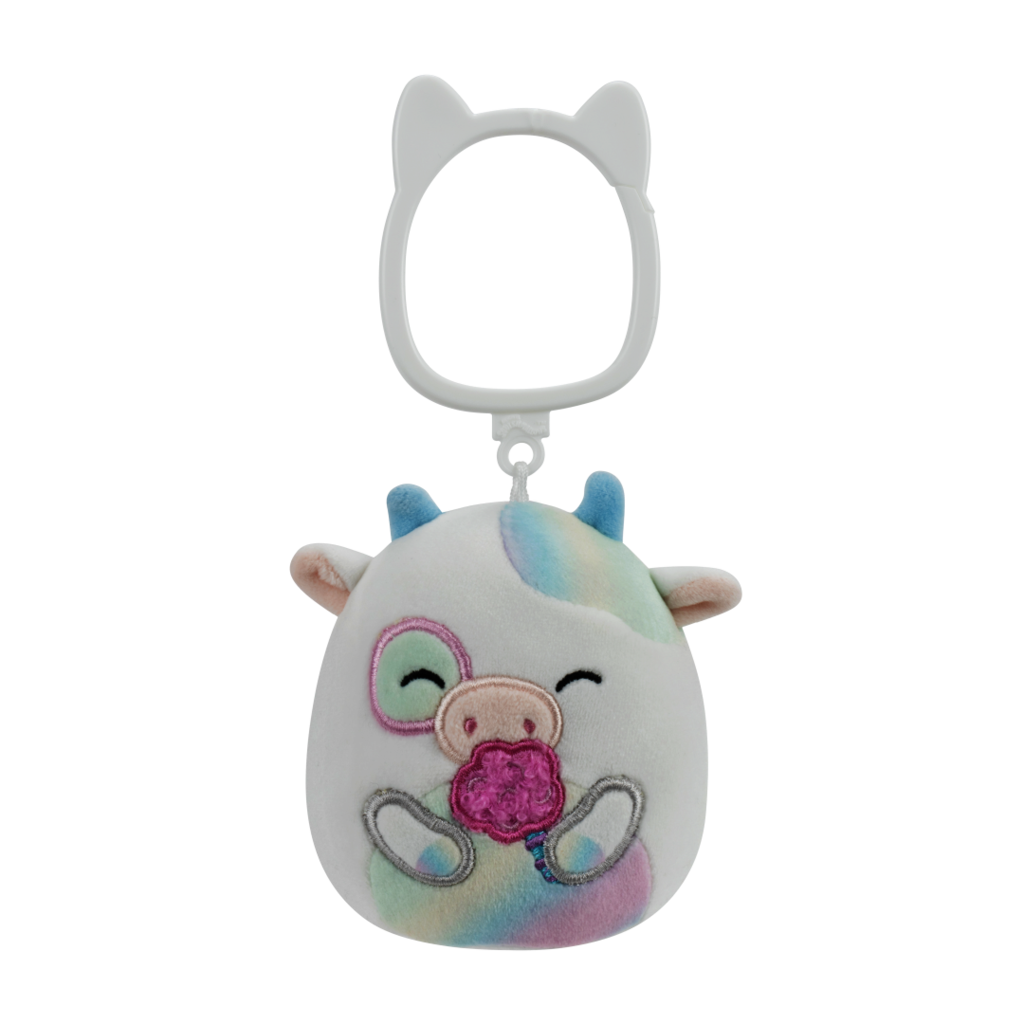 SQUISHMALLOWS Kľúčenka Krava s cukrovou vatou - Belozi