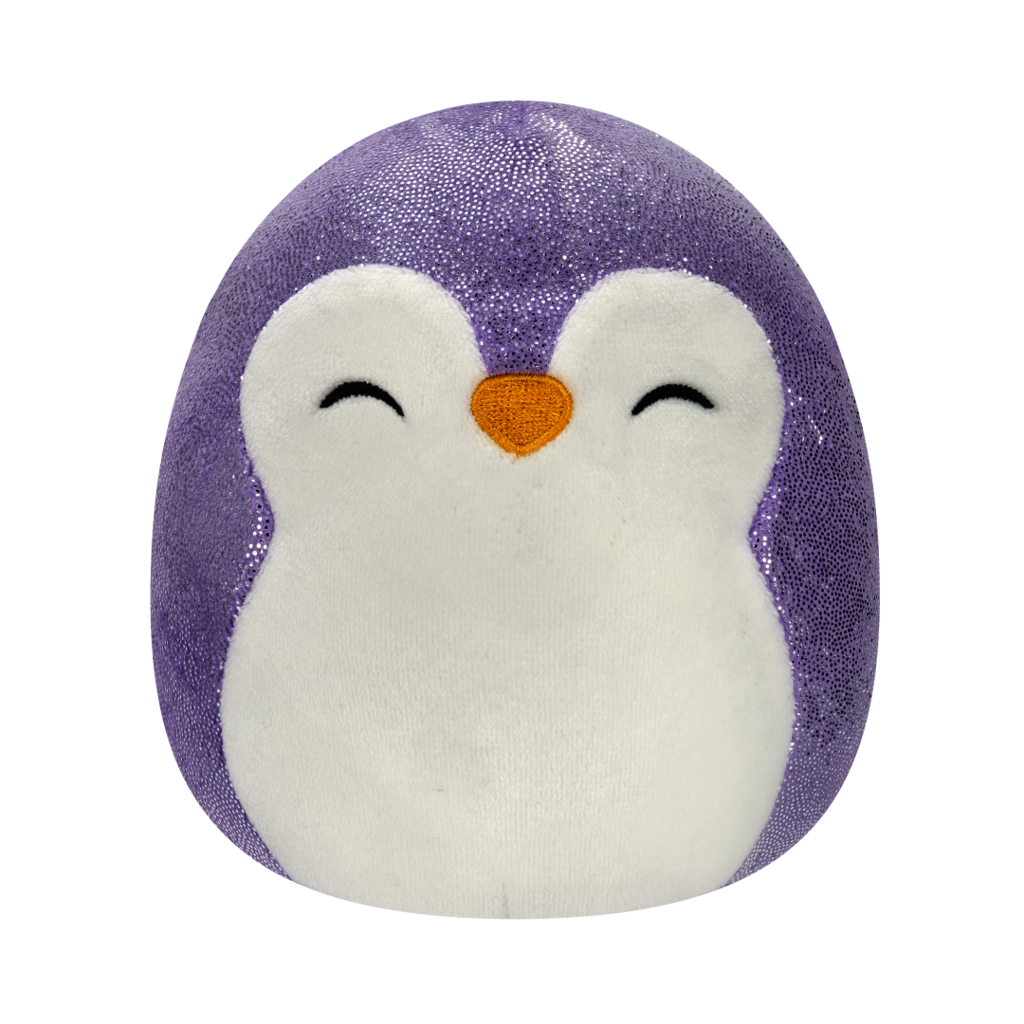SQUISHMALLOWS Fialový tučniak - Elle, 13 cm