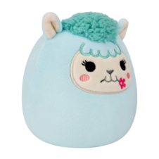 SQUISHMALLOWS Lorna the Light Teal Llama W/Flower