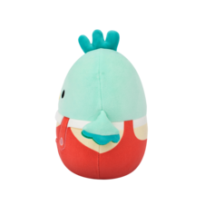 SQUISHMALLOWS Dolores the Teal Rooster In Peach Overalls
