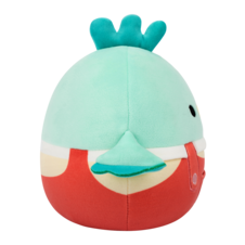 SQUISHMALLOWS Dolores the Teal Rooster In Peach Overalls