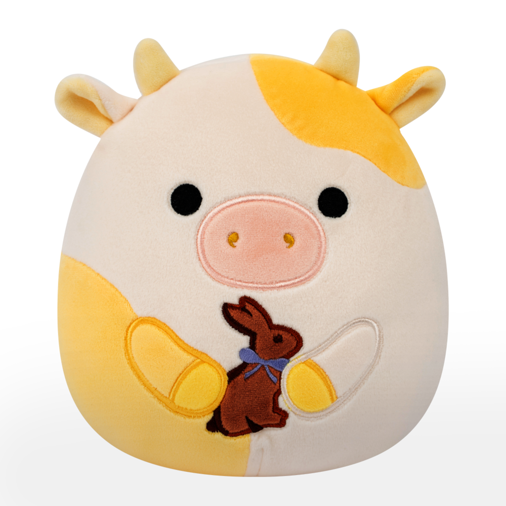 SQUISHMALLOWS Bodie the Cow Holding Chocolate Bunny