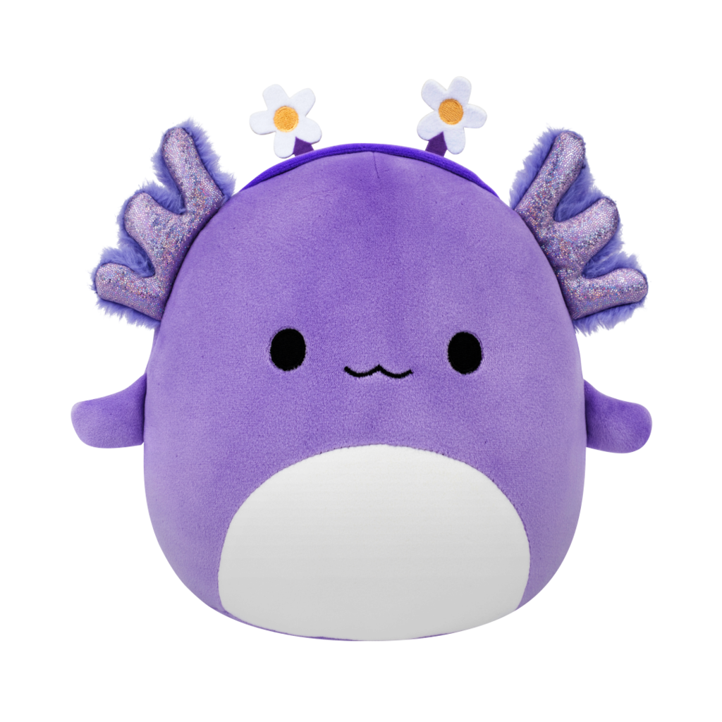 SQUISHMALLOWS Monica the Axolotl W/Floral Headband