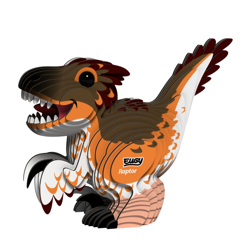 EUGY Velociraptor 3D kartonová skládačka