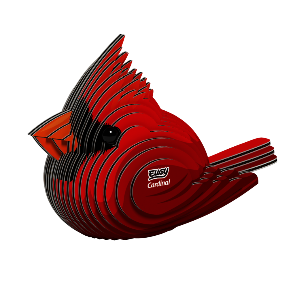 EUGY Kardinál červený 3D kartonová skládačka
