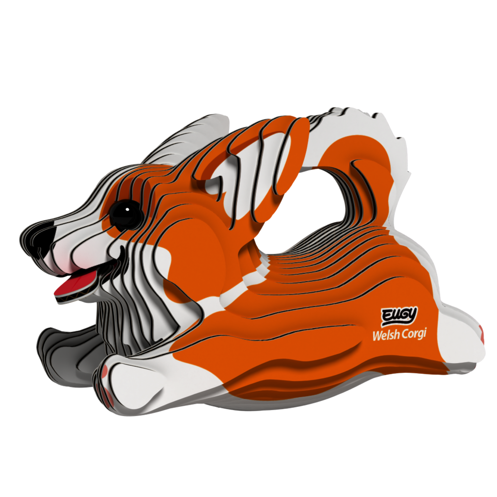 EUGY Pes Welsh Corgi 3D kartonová skládačka
