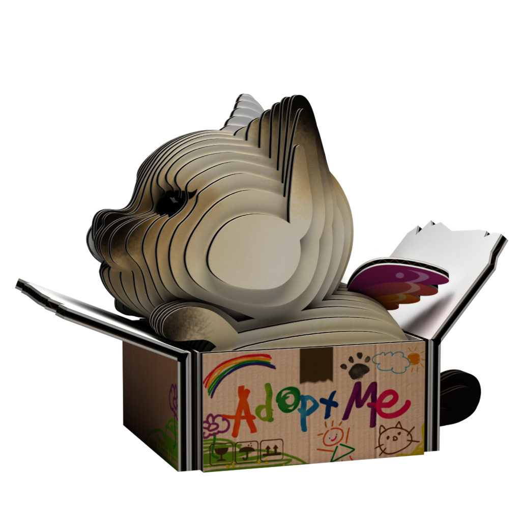 EUGY Kočka Mocha 3D kartonová skládačka
