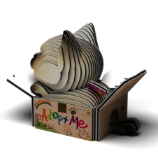 EUGY Kočka Mocha 3D kartonová skládačka - EUGY088_3.png