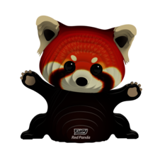 EUGY Panda červená 3D kartonová skládačka - EUGY126_2.png