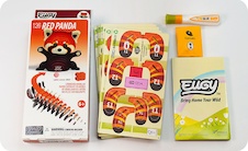 EUGY Panda červená 3D kartonová skládačka - EUGY126_6.jpg