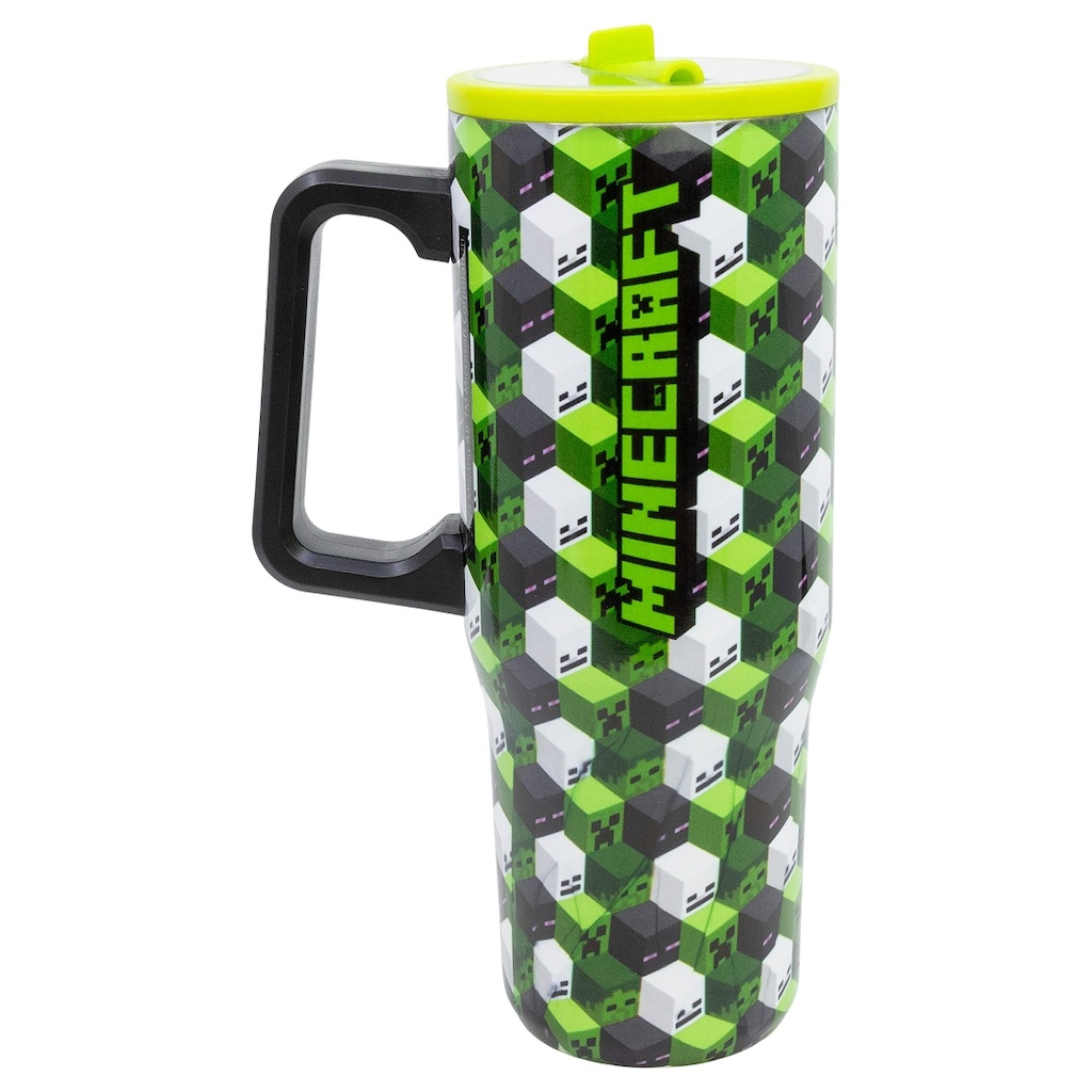 Minecraft Iconicmono Termohrnček so slamkou a uchom 920 ml