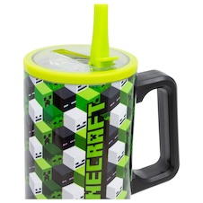 Minecraft Iconicmono Termohrnček so slamkou a uchom 920 ml