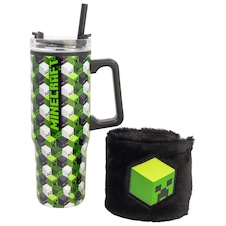 Minecraft Termohrnček s plyšovým návlekom 770 ml