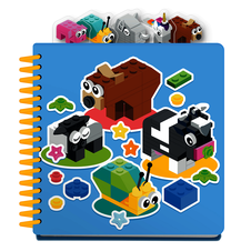 LEGO notebook with bookmarks – Animals