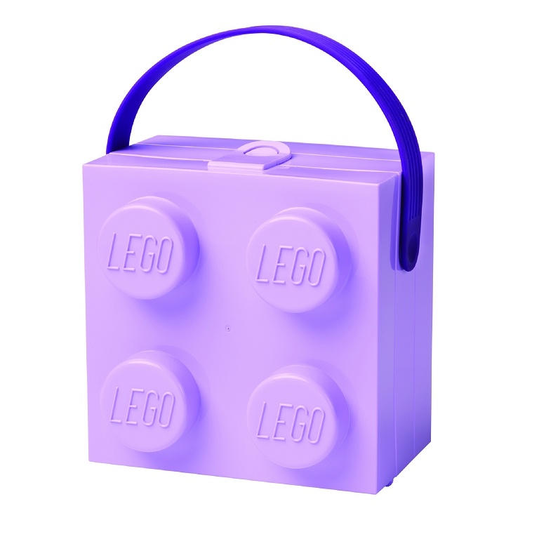 LEGO box s rukoväťou - fialová