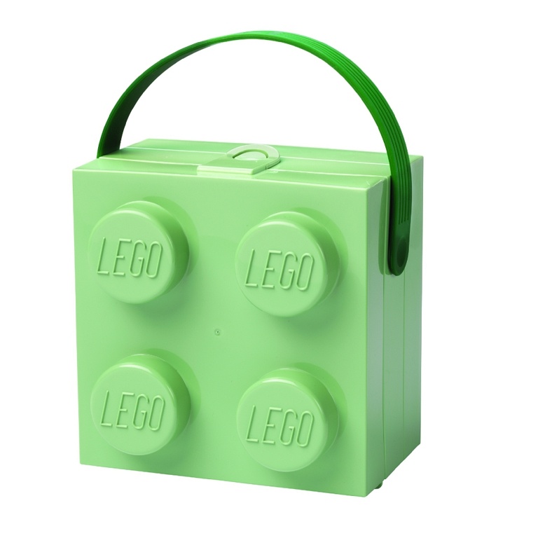 LEGO box s rukoväťou - army zelená