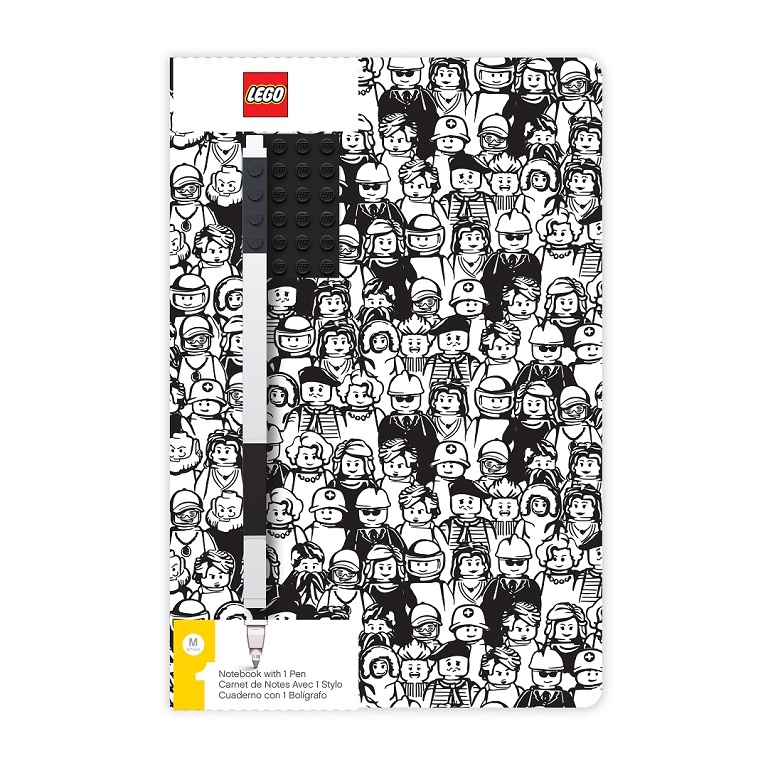 LEGO Stationery Zápisník A5 s černým perem - Minifigure Brick - 52379_1.jpg