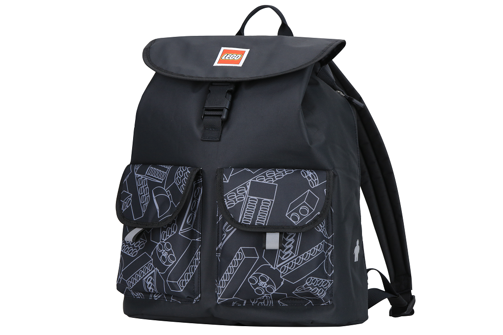 LEGO Tribini HAPPY backpack LARGE - Black/Grey