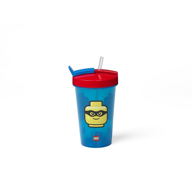 LEGO Tumbler with Straw Transparent Blue (Classic)