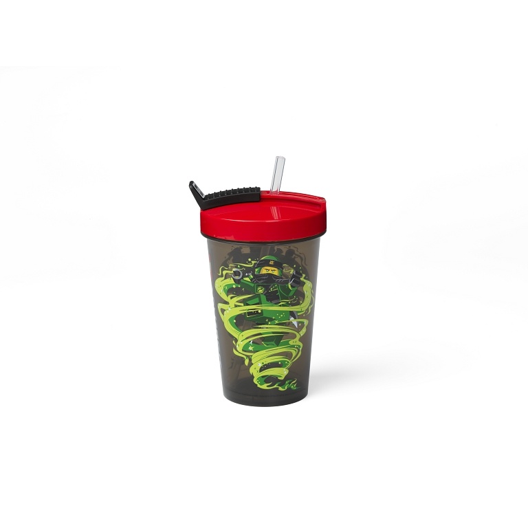 LEGO Tumbler with Straw Transparent Black (Ninjago)