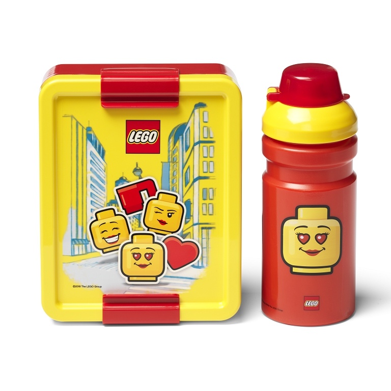 LEGO ICONIC Girl svačinový set (láhev a box) - žlutá/červená - 40581725_2.jpg