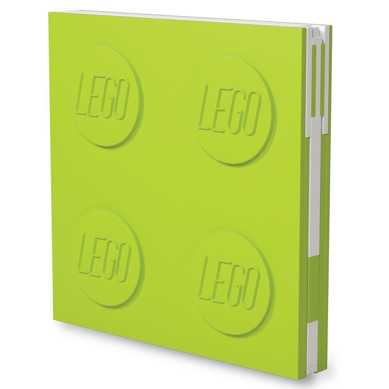 LEGO Zápisník s gélovým perom ako klipom - svetlo zelený