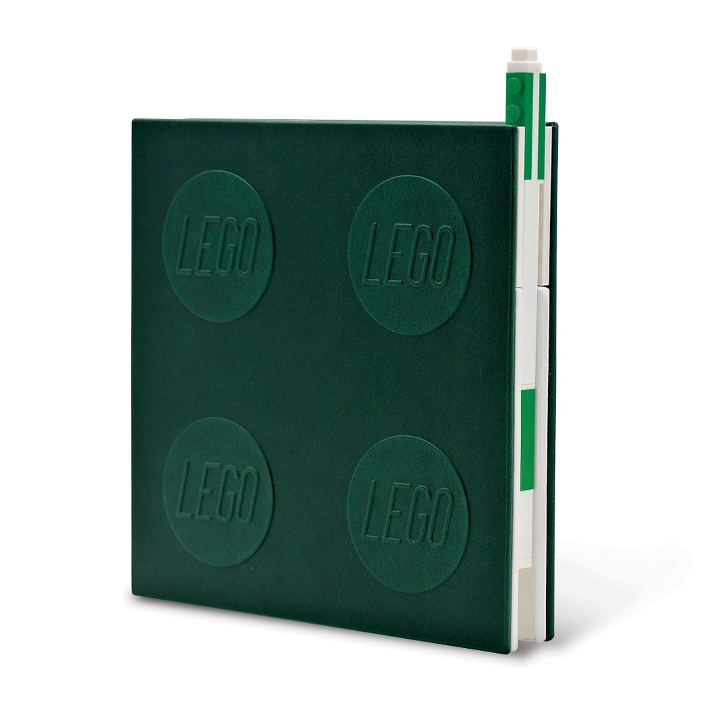 LEGO Zápisník s gélovým perom ako klipom - zelený