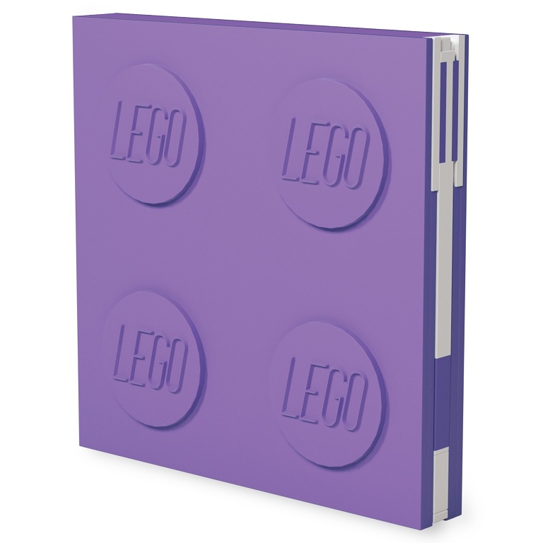 LEGO 2.0 Locking Notebook with Gel Pen - Lavender